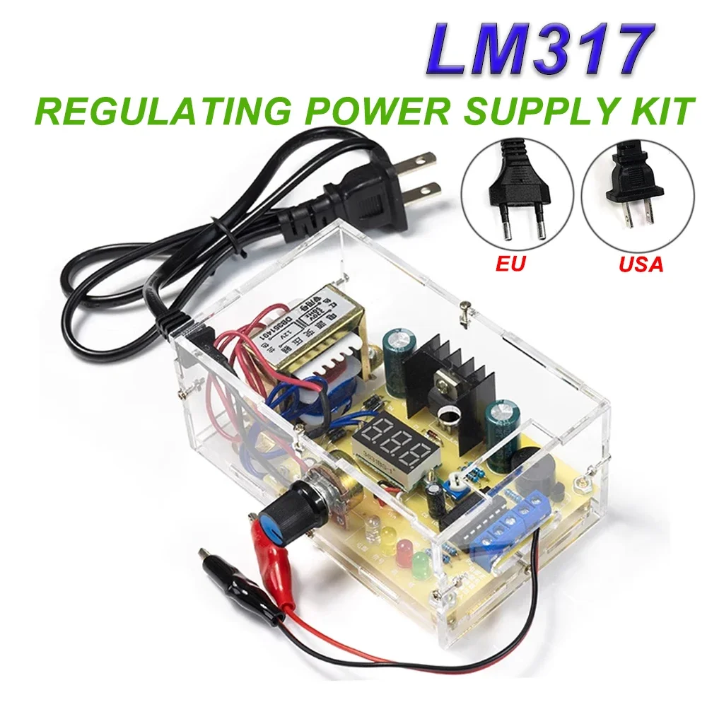 Płytka PCB zestawy elektroniczne LM317 regulowane napięcie regulowane 110 V 220 V do 1,25 V-12 V moduł zasilacza obniżającego napięcie zestaw do samodzielnego montażu