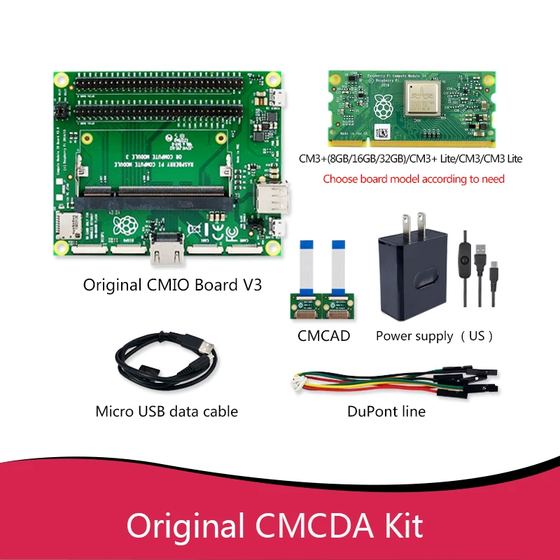 Raspberry Pi Compute Module CM3 + Lite/8Gb/16Gb/32Gb Emmc Flash Memory Broadcom BCM2837B0 1Gb LPDDR2 Sdram