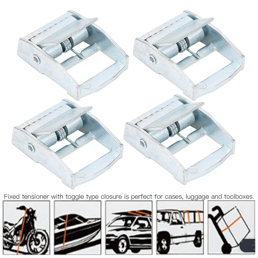 4 قطعة مشبك لحزام التعادل أسفل مشبك سبائك الزنك للخدمة الشاقة حزام البضائع المربوطة مشبك السقاطة الموتر الثابت