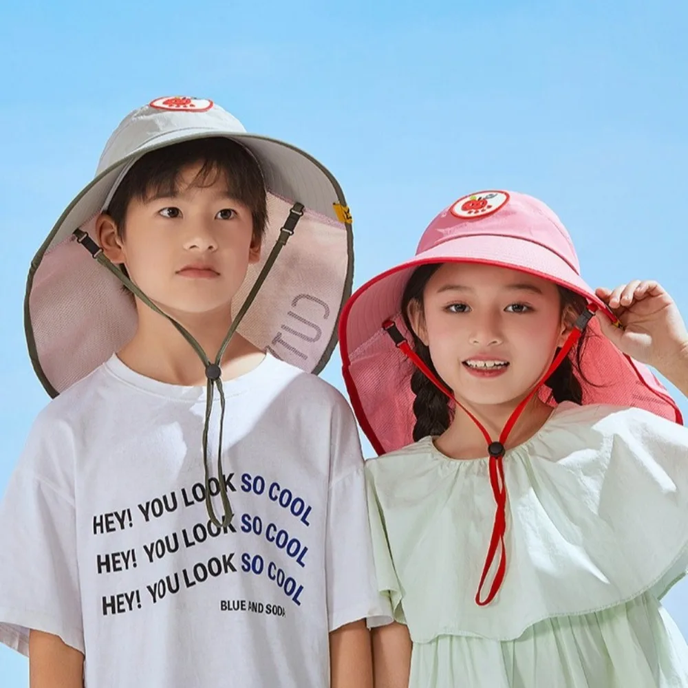

Casual Breathable Sun Protection Hat UV Protection with Strap Beach Sun Hat Adjustable Bucket Hat Summer Accessories