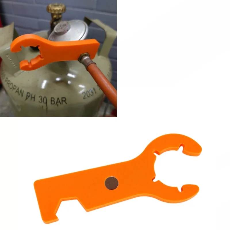 

1Pcs RV 2in1 Gas Bottle Wrench Magnet Gas Wrench Tools Orange RV Camper Caravan Motorhome Grill Car Accessories