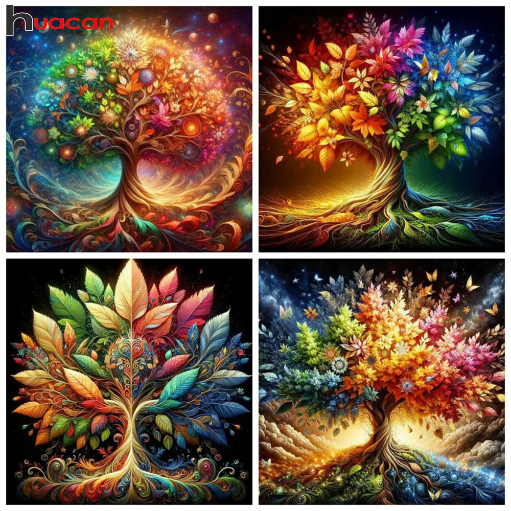 Huacan Diamant Malerei Set Tai Chi Sonnenblume volle quadratische runde Mosaik Stickerei Yin Yang Landschaft Wohnkultur
