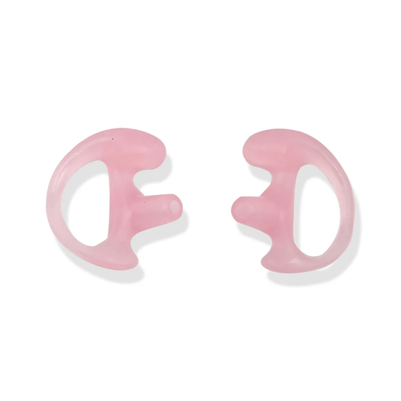 

Replaceable Silicone Earplugs Triangle Earpod With Air Tube Headset Pink L Size Earplugs Walkie Talkie Accessories