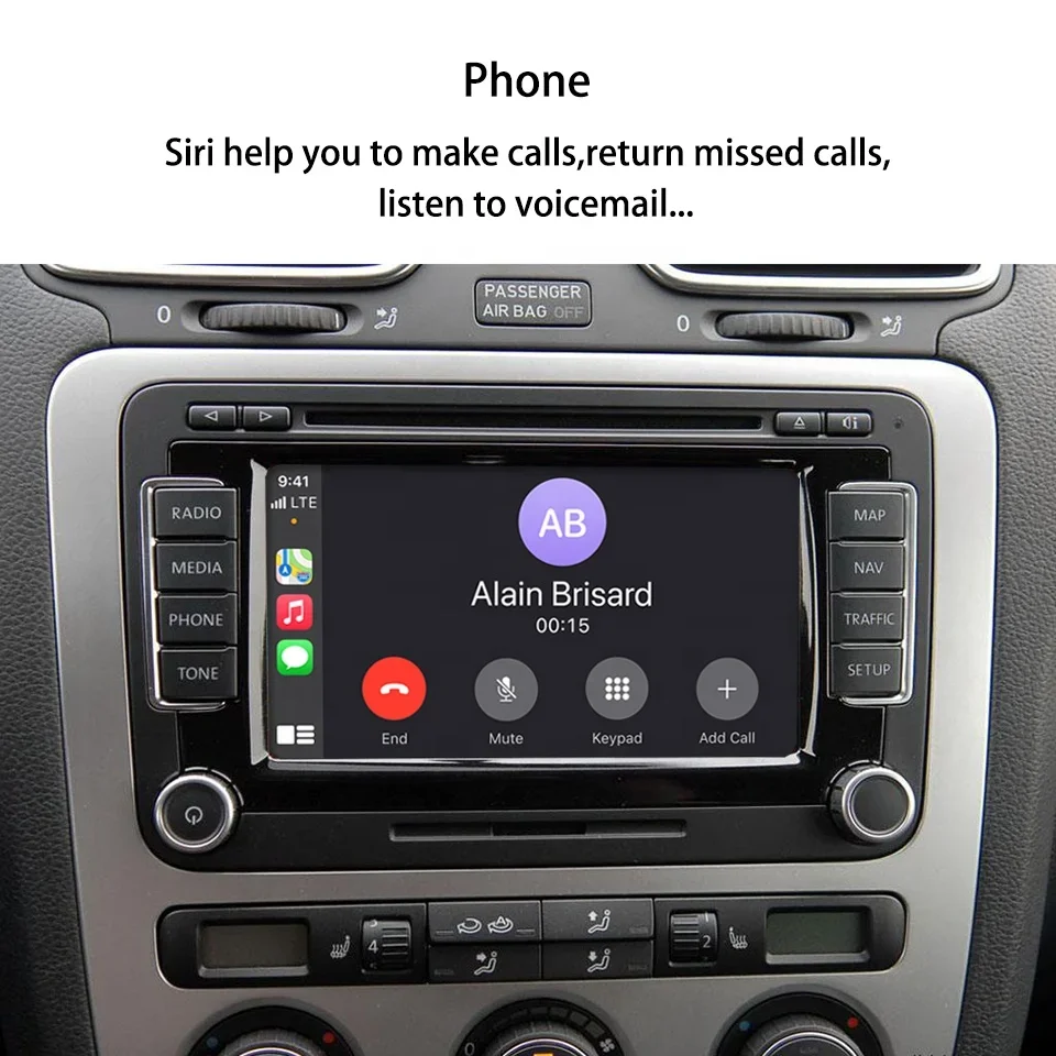 تكامل الهاتف الذكي AZTON لعام 2026 لواجهة فيديو الملاحة VW Phaeton RNS810 RNS510 مع CarPlay Android Mirroring #3