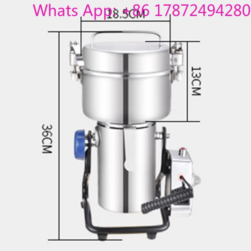 800g Household Small Stainless Steel Grinder 3500W Multifunctional Chinese Medicine Pearl Grinderinder Superfine notoginseng