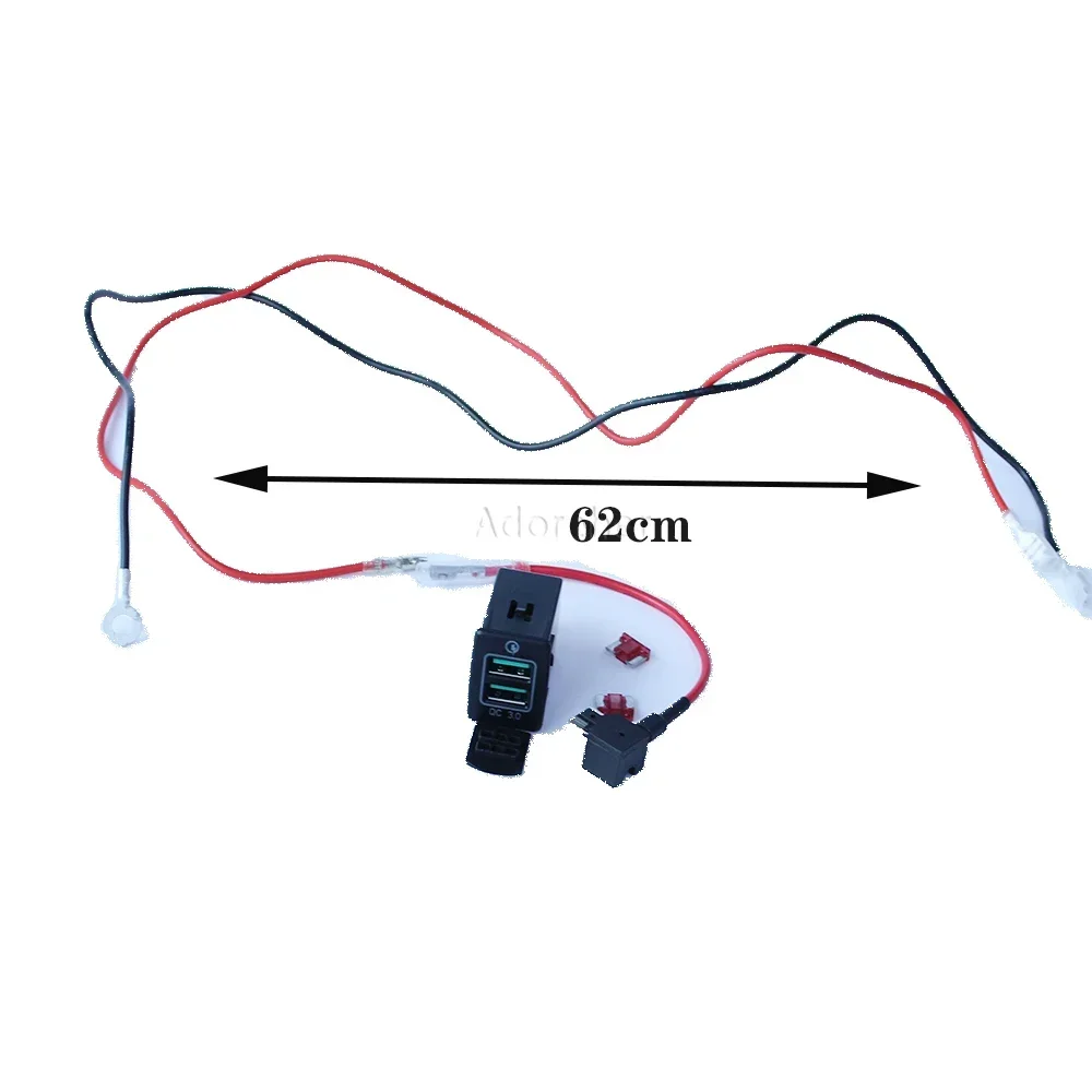 Ładowarka samochodowa USB Quick Charge QC3.0 Przycisk adaptera ładowania telefonu do Nissana X-Trail T32 2014 Qashqai J11 2015 Tiida NP300 Navara