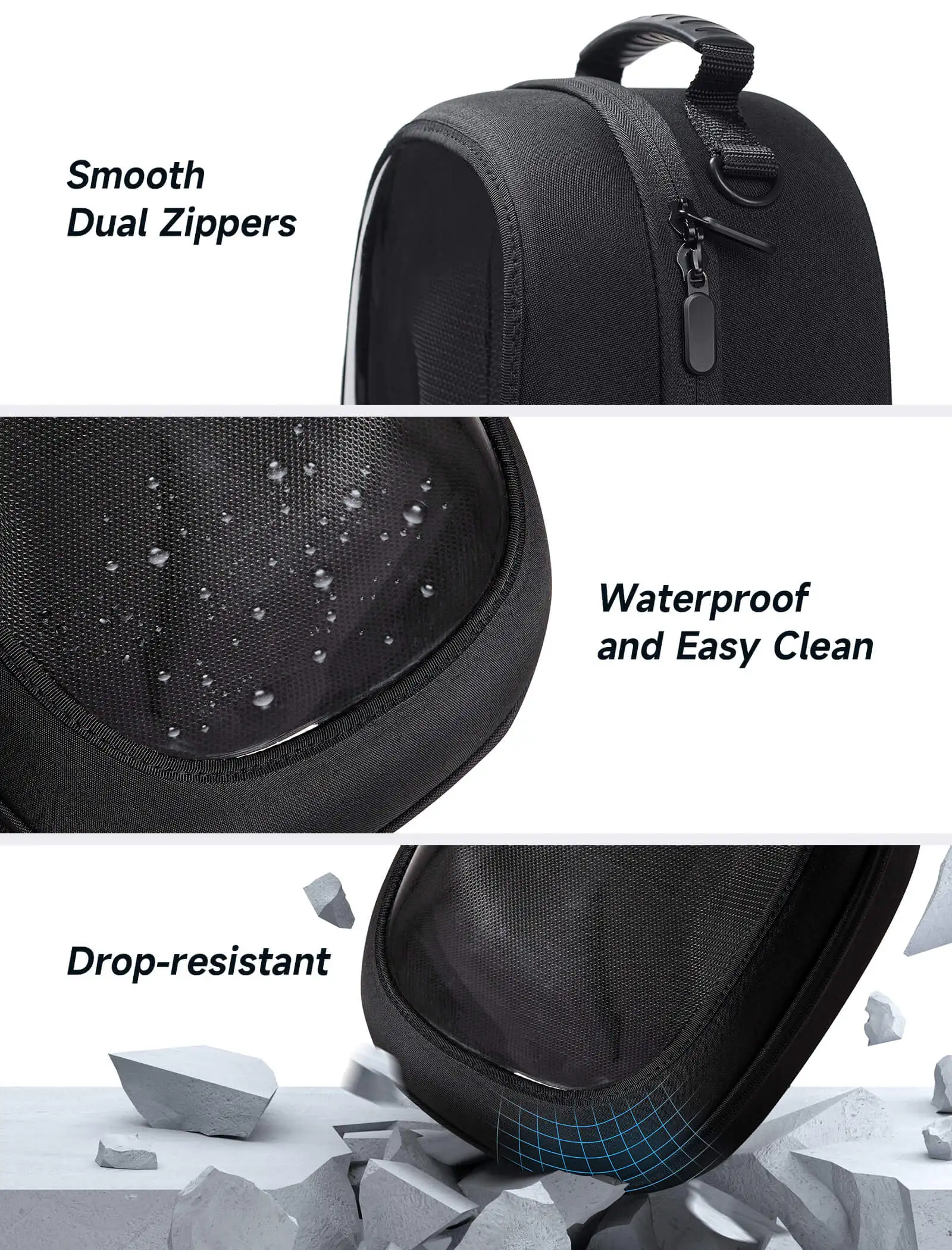 Carrying Case Compatible with Vision Pro, Travel Case Compatible With Virtual Reality Headsets and Handheld Consoles, BG0114