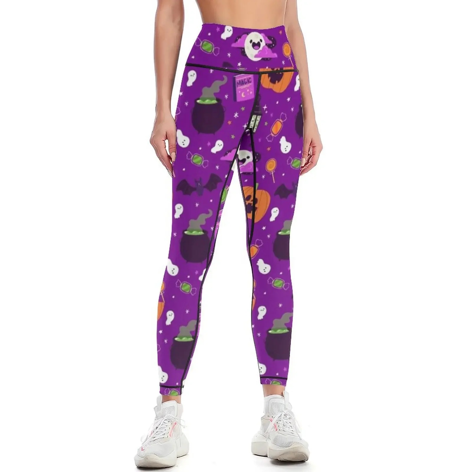

Flat Halloween Pattern Leggings flared jogging pants Leginsy push up Sports pants woman Womens Leggings