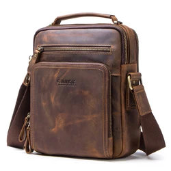 Borsa da viaggio da uomo di contatto borse a tracolla da uomo marca di alta qualità Borsa a tracolla in vera pelle borsa a tracolla maschile incisione del nome