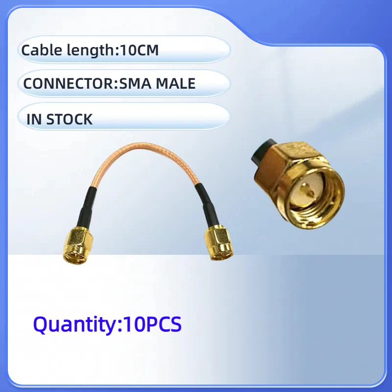 

GrWi wholesale 10pcs 10cm rf WIFI coaxial Extension RG316 cable SMA Male FEMALE IOT RG-316 customizable connector cheap
