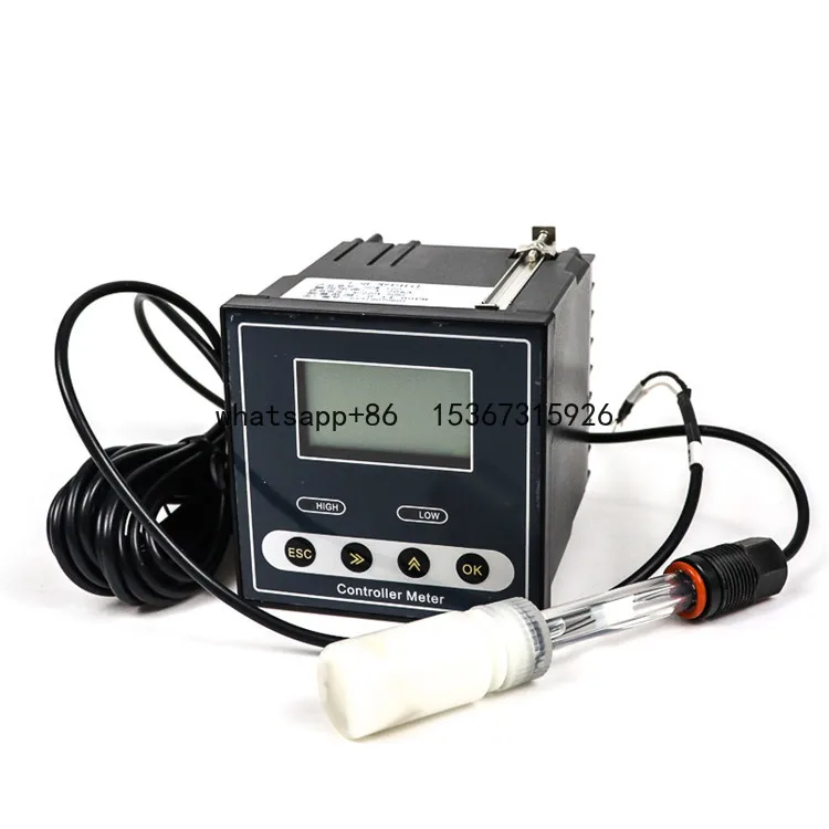 

Ph Sensor 4 20ma Sewage Treatment Plant Ph Controller Ph Meter Glass Electrode Water Quality Meter Analyzer 96*96*110mm 0~ 60 ℃