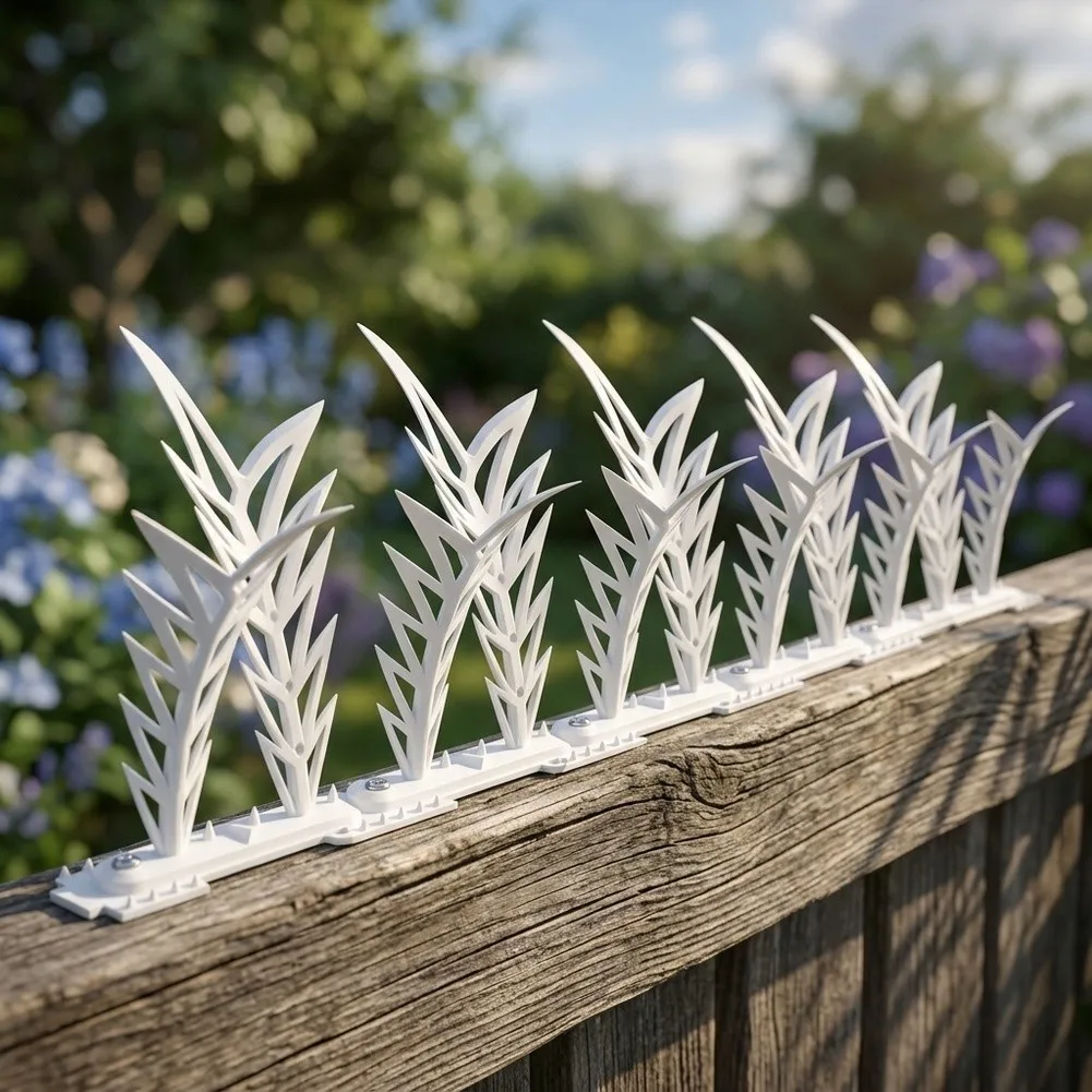 Non Toxic Plastic Bird Deterrent Spikes Designed in Branch Configuration for Roof Fence and Parapet Bird Management