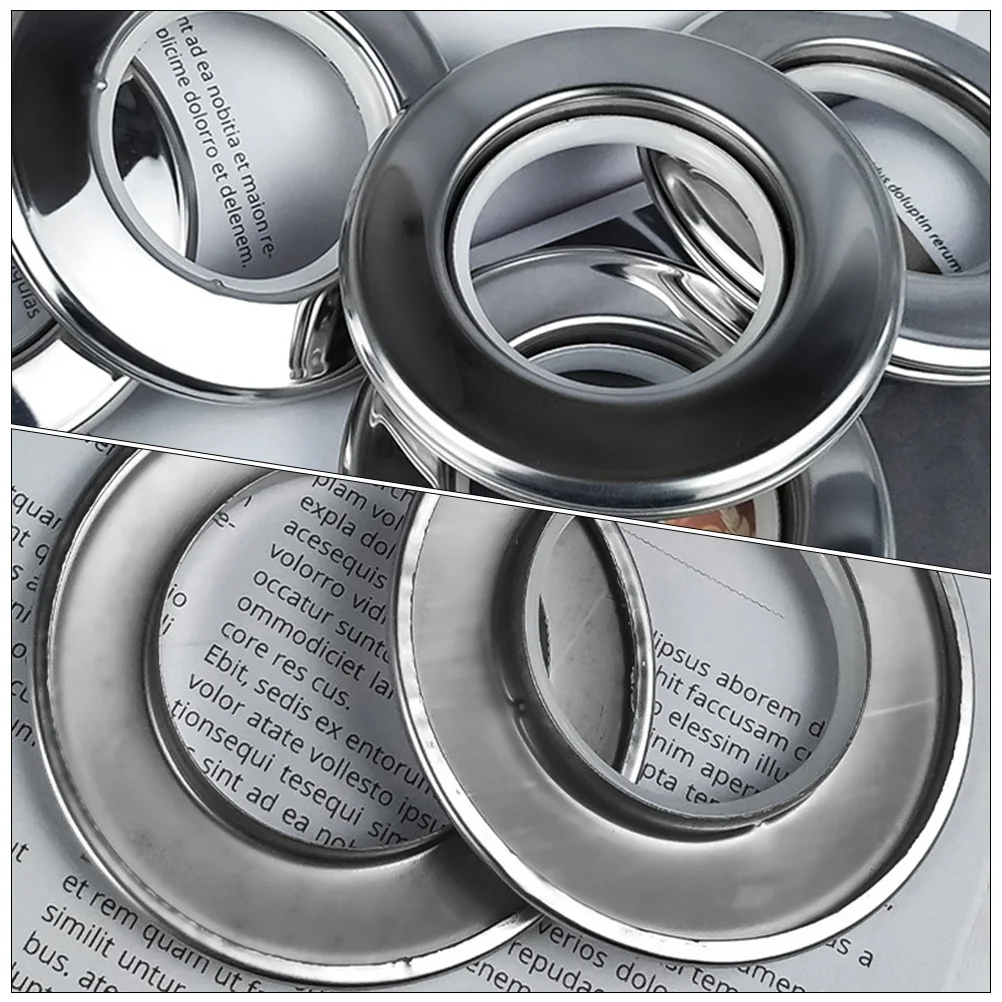 

4Pcs Stainless Steel Curtain Grommet Rings Strong Metal Drapery Accessories for Window Curtains Easy Installation