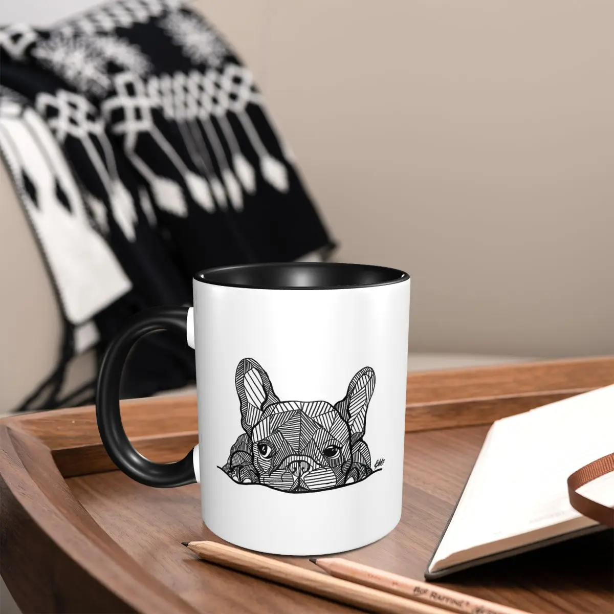 

French Bulldog Puppy Mug Funny Ceramic Coffee Cups Tea Mugs Milk Cup Drinkware Gift for Woman Man