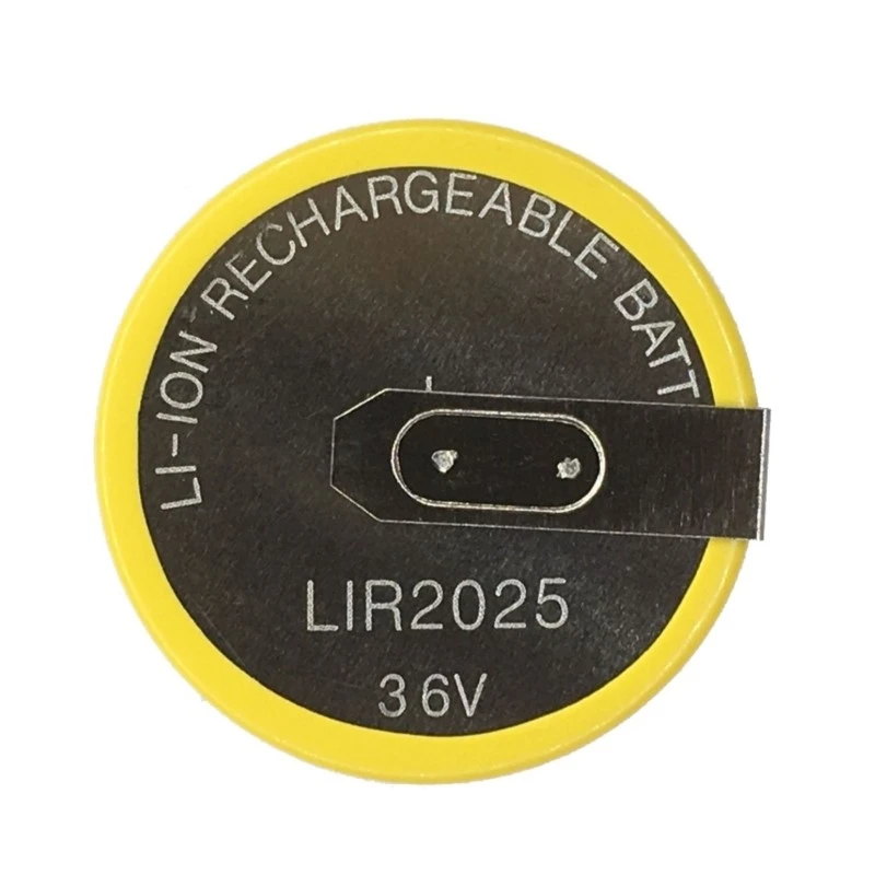 

100pcs/lot LIR2025 2025 With 90degrees Pins Rechargeable Battery For Automobile Remote Control Key