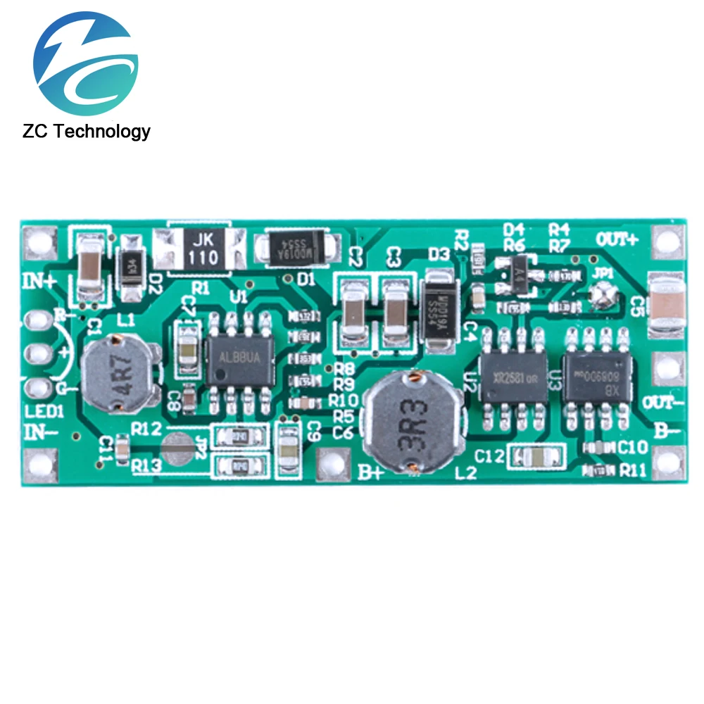 18650 Lithium battery booster module 9V12V charging while placing UPS uninterrupted protection integrated booster charging board