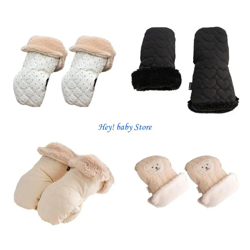 Q1FE Stylish & Windproof Hand Covers Soft & Insulated Hand Muff for Baby Strollers