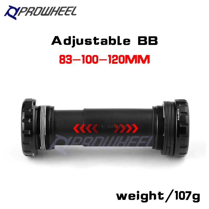 PROWHEEL śnieg rower BB gruby rower oryginalna oś gwintowane zewnętrzne łożysko dolny wspornik BB 100/120mm Fat rowerów Crankset części