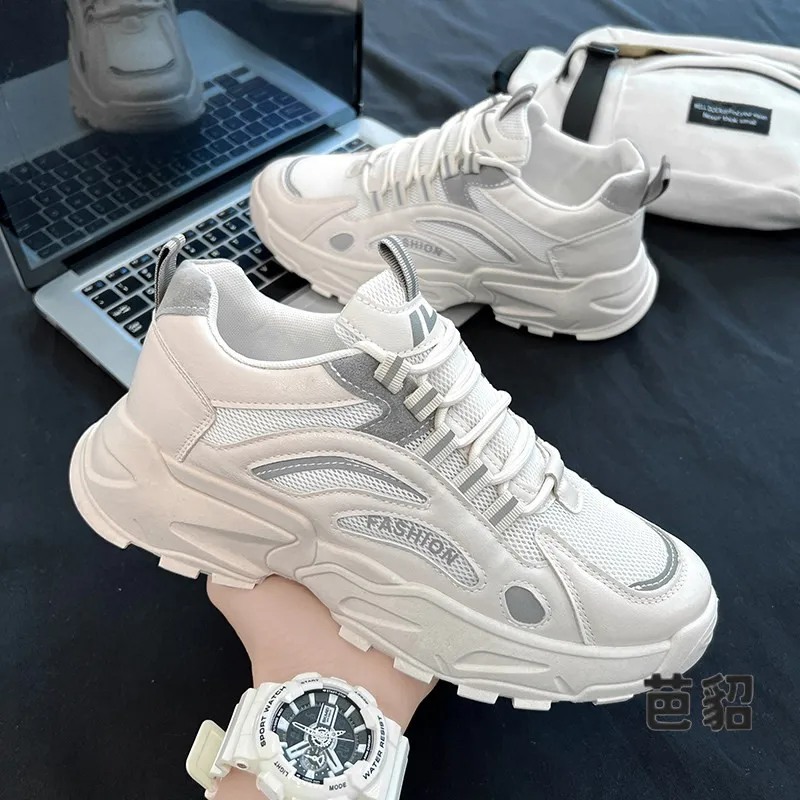 Men's Casual Shoes Breathable Mesh Anti-Odor Soft Bottom Sports Sneakers Trendy All-Match Summer Autumn Seasonal Footwear