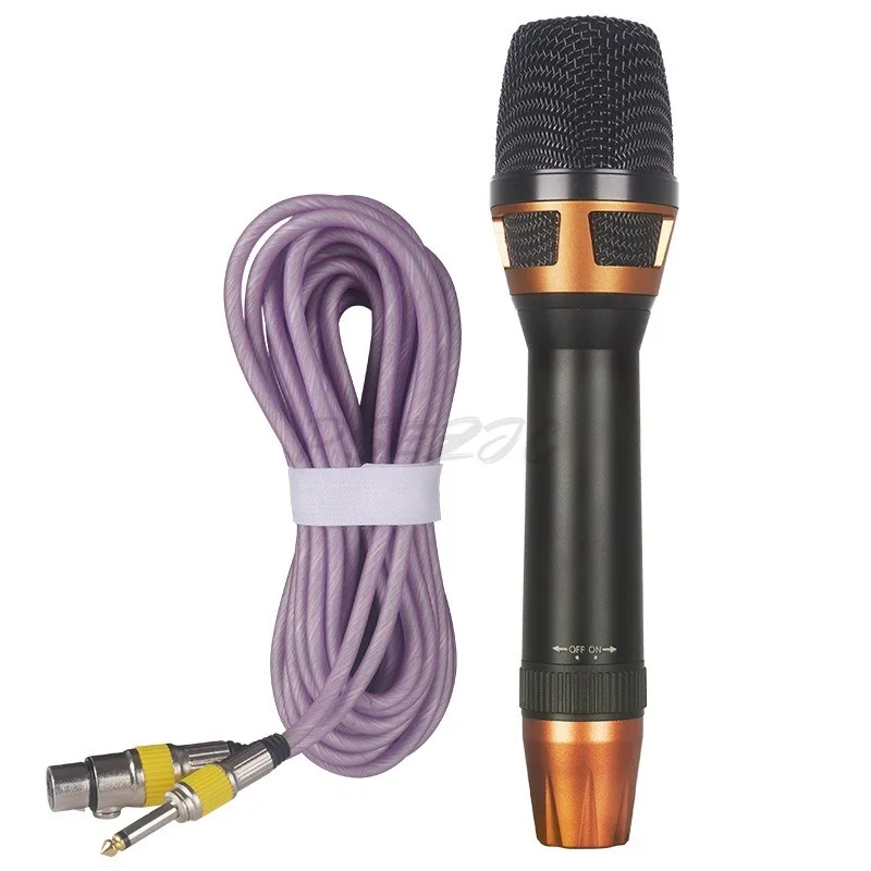 Home KTV Microphone with 5-meter Cable for Singing Wired Microphone Amplifier Audio DVD Computer Sound Card Karaoke