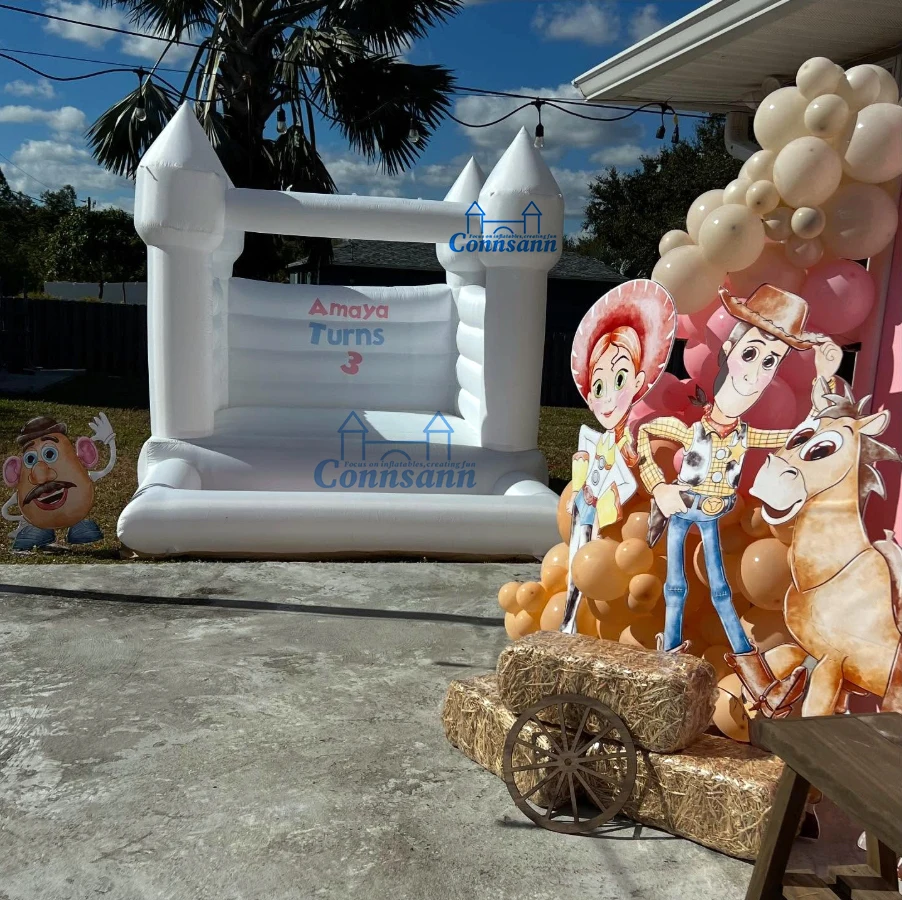 Castelo inflável do trampolim da casa do salto de 2,5 m para crianças perfeito para festas e reuniões com diversão do poço da bola