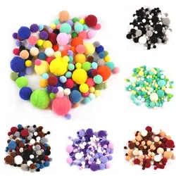 20g/lot 1-3cm Mixed Colorful Soft Pompoms Balls Fluffy For DIY Handmade Crafts Supplies Pom Pom Home Wedding Party Decorartions