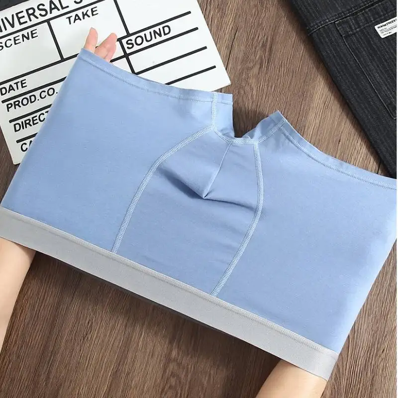 4 قطعة الرجال سراويل داخلية قطنية BoxerShorts الرجال السروال مريحة للتنفس مثير U محدب الذكور الملابس الداخلية