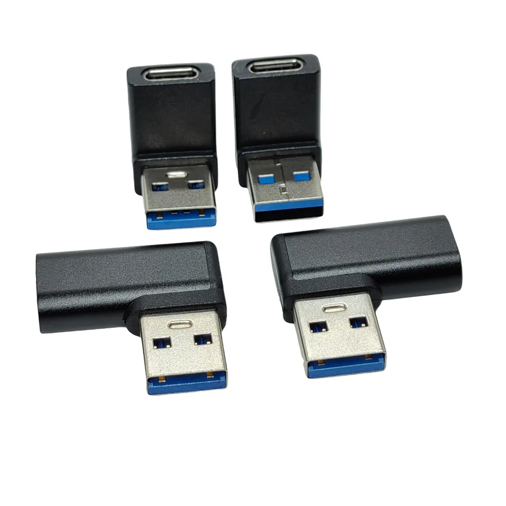 90 Degree USB 3.0 (Type-A) Male to USB 3.1 (Type-C) Adapter Female Connector Converter Right Angle USB C Adaptor