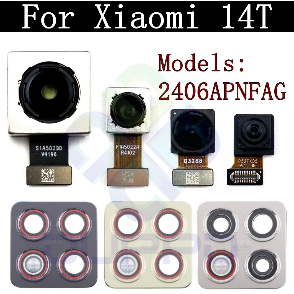 

Задний главный широкий гибкий кабель передней камеры для Xiaomi 14T Mi14T 2406APNFAG, крышка рамки задней камеры, объектив