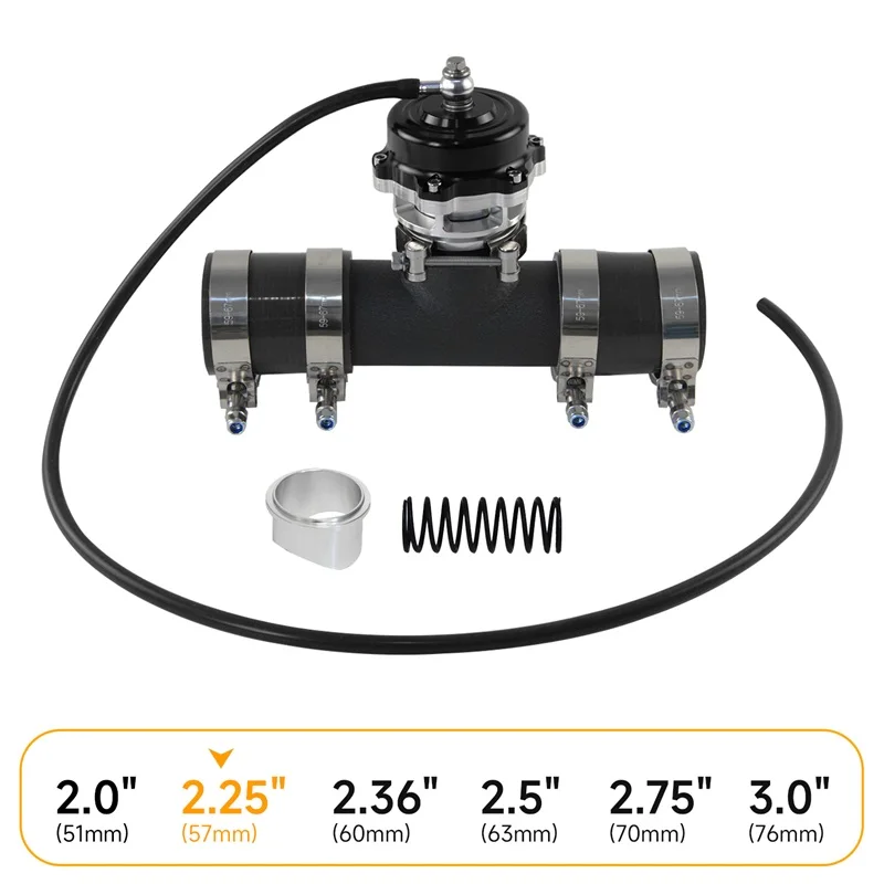 

Turbo Blow Off Valve BOV 50MM 35PSI Boost V-Band + 2.25'' Flange Pipe Hose Kit