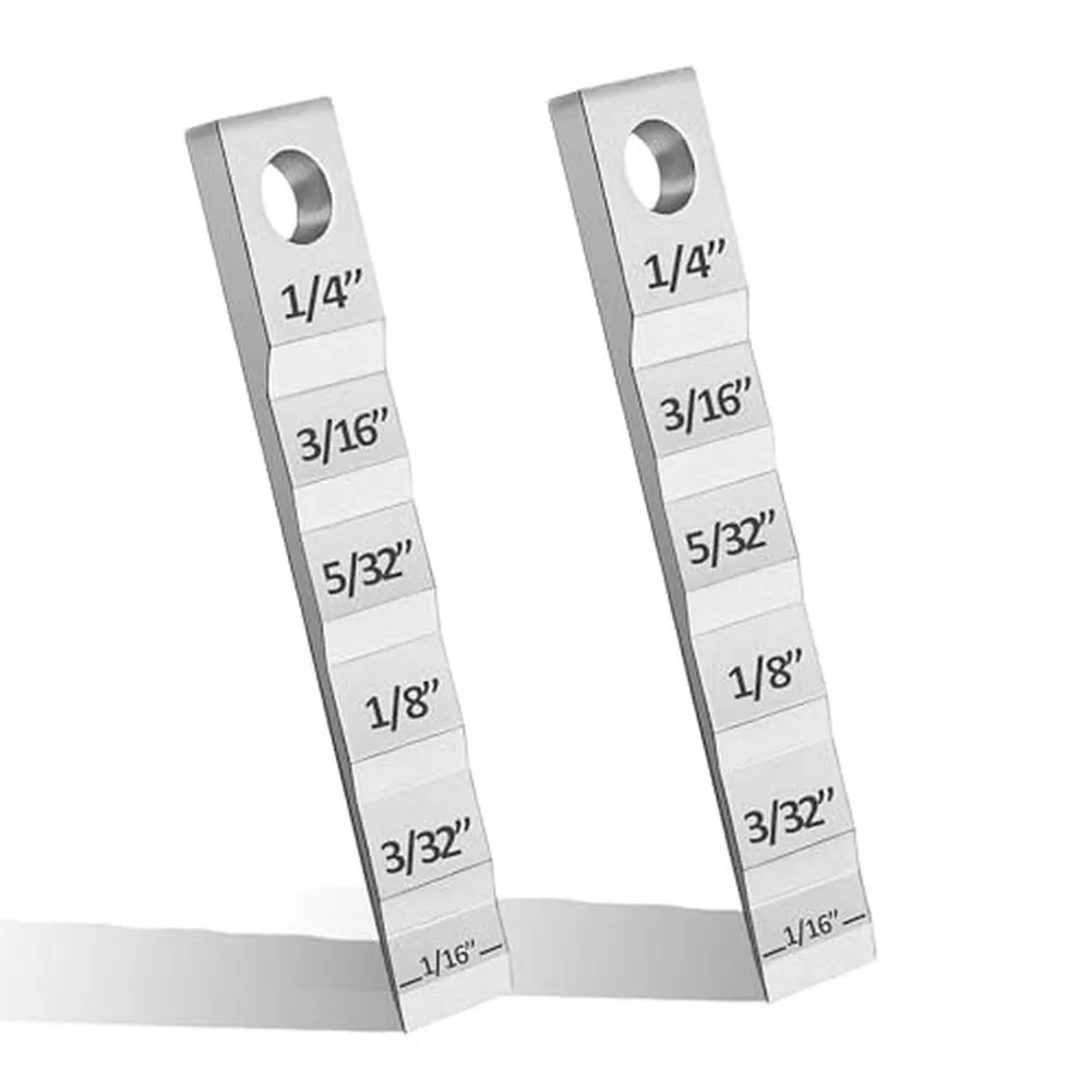 2 Pack Pipe Spacer Wedge Stepped Gauge 1/16-1/4 Inch Metal Tool for Pipe Fitting Welding Gap Consistency and Safety