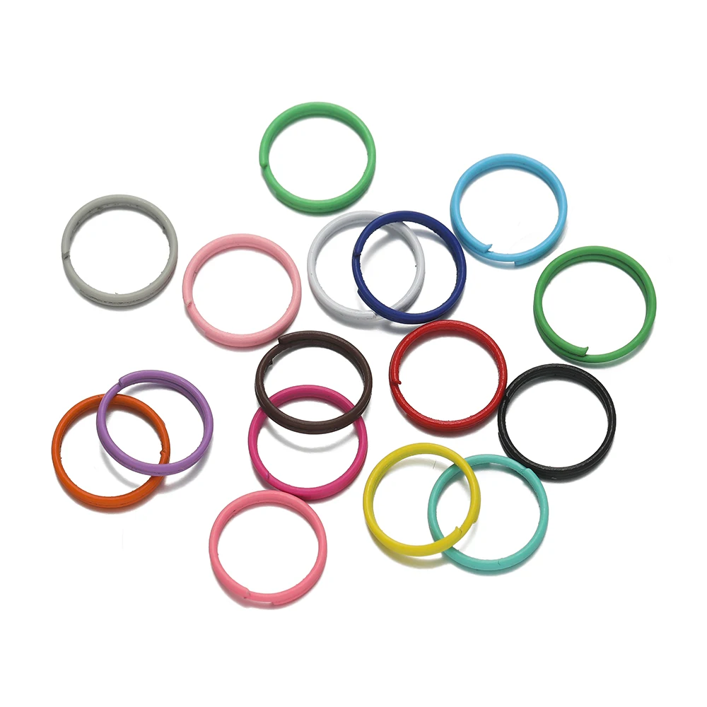 200 teile/los 8mm 10mm Bunte Offene Biegeringe Erkenntnisse Doppel Kreis Schleife Biegering Stecker Für DIY Schmuck Machen