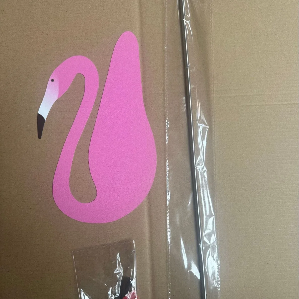 فلامنغو الديكور الحرف اليدوية المعدنية الإبداعية محاكاة الطيور حديقة فناء الديكور 50 سنتيمتر تستقيم فلامنغو طاحونة تدوير