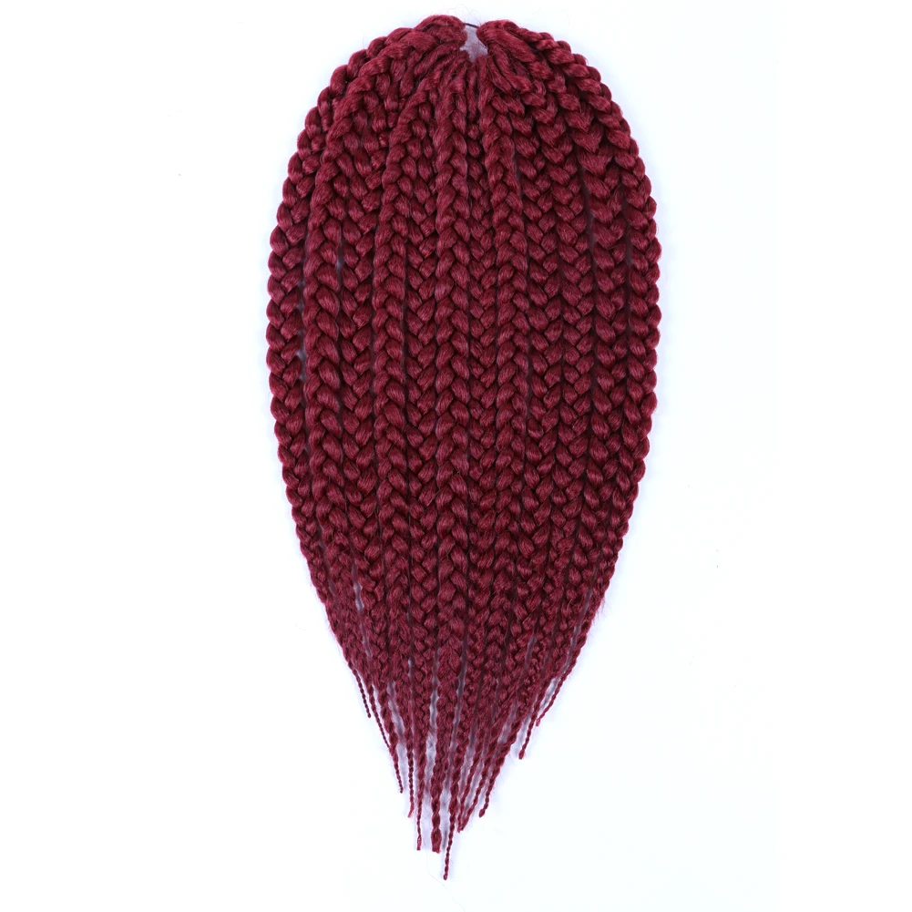 3X trenzas en caja de ganchillo pre-bucle, 7 paquetes de trenzas en caja de diosa, extensiones de cabello de ganchillo 14 en cabello recto de ganchillo para mujeres negras