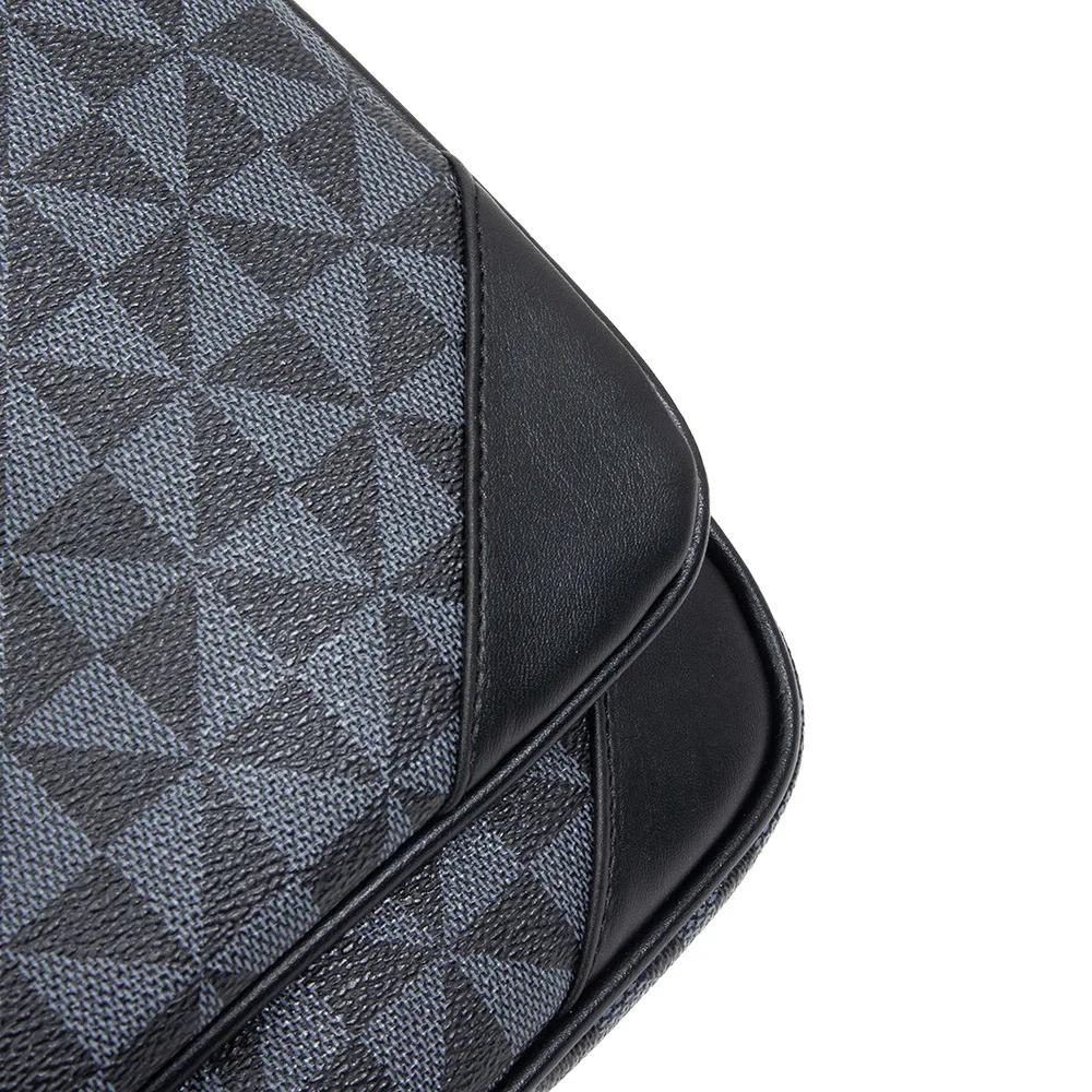 Drei-in-Eins-Design Herren-Umhängetaschen, modische Umhängetasche mit Rautenmuster für Herren, Schulter-Messenger-Bag, Herren-Handtasche – Detail 13