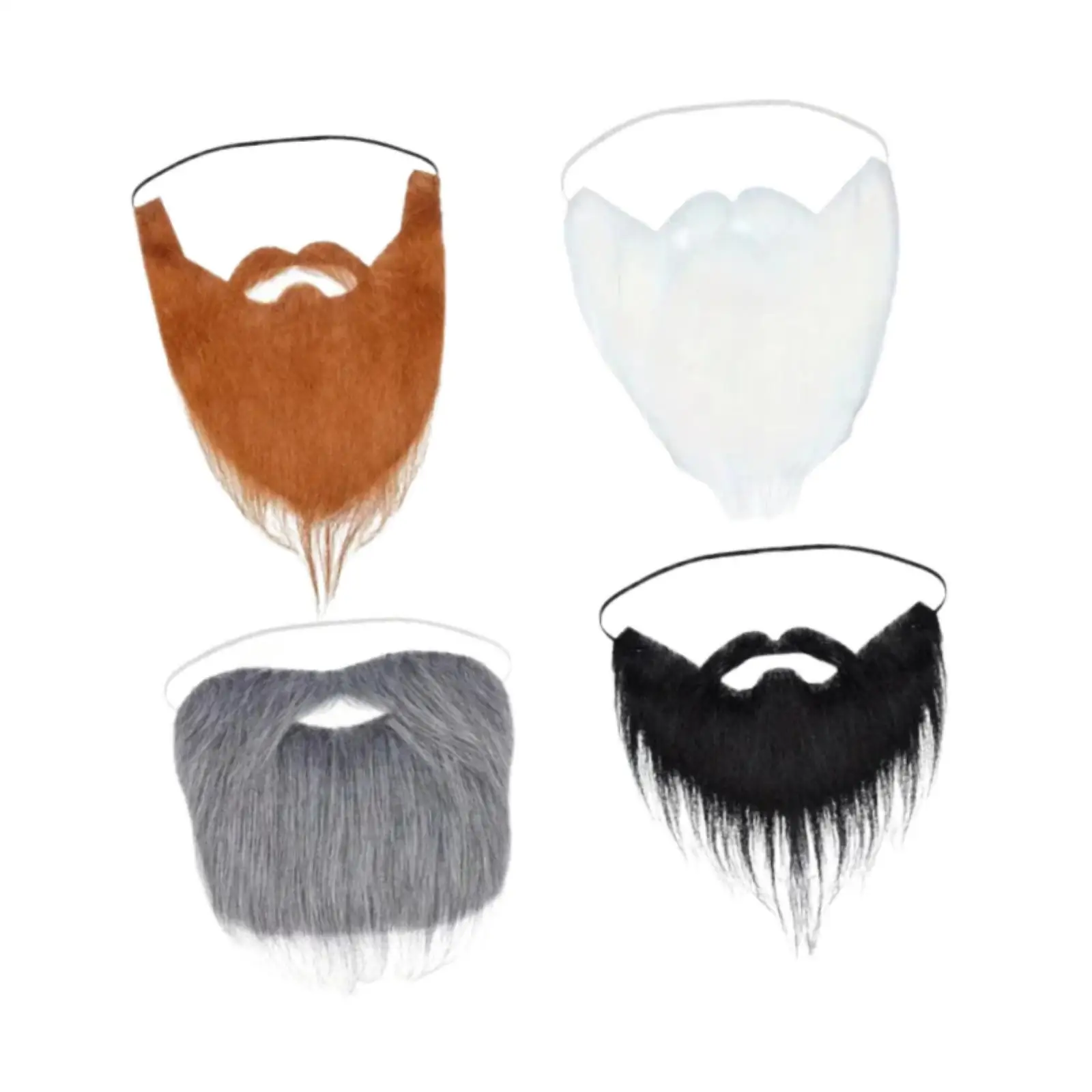 4 peças de barba falsa para homens barbas de gnome para fantasias festival adereços de baile