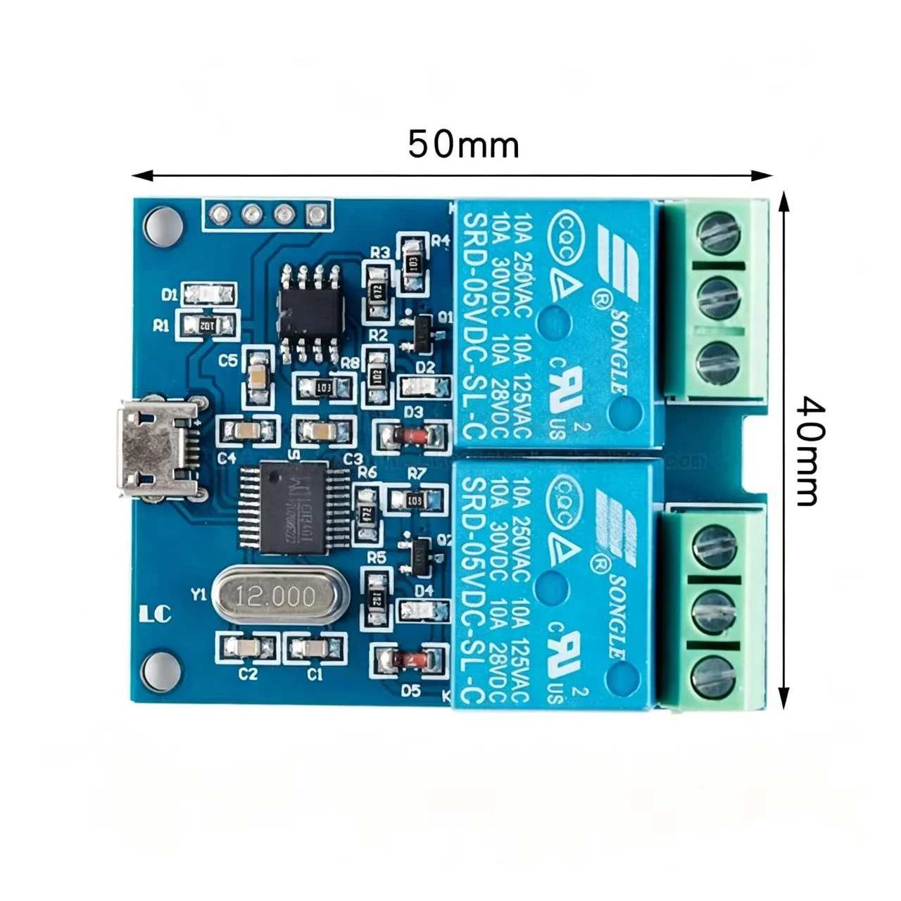 LCUS-2 Dual-Channel USB Relay Module USB Smart Control Switch Module