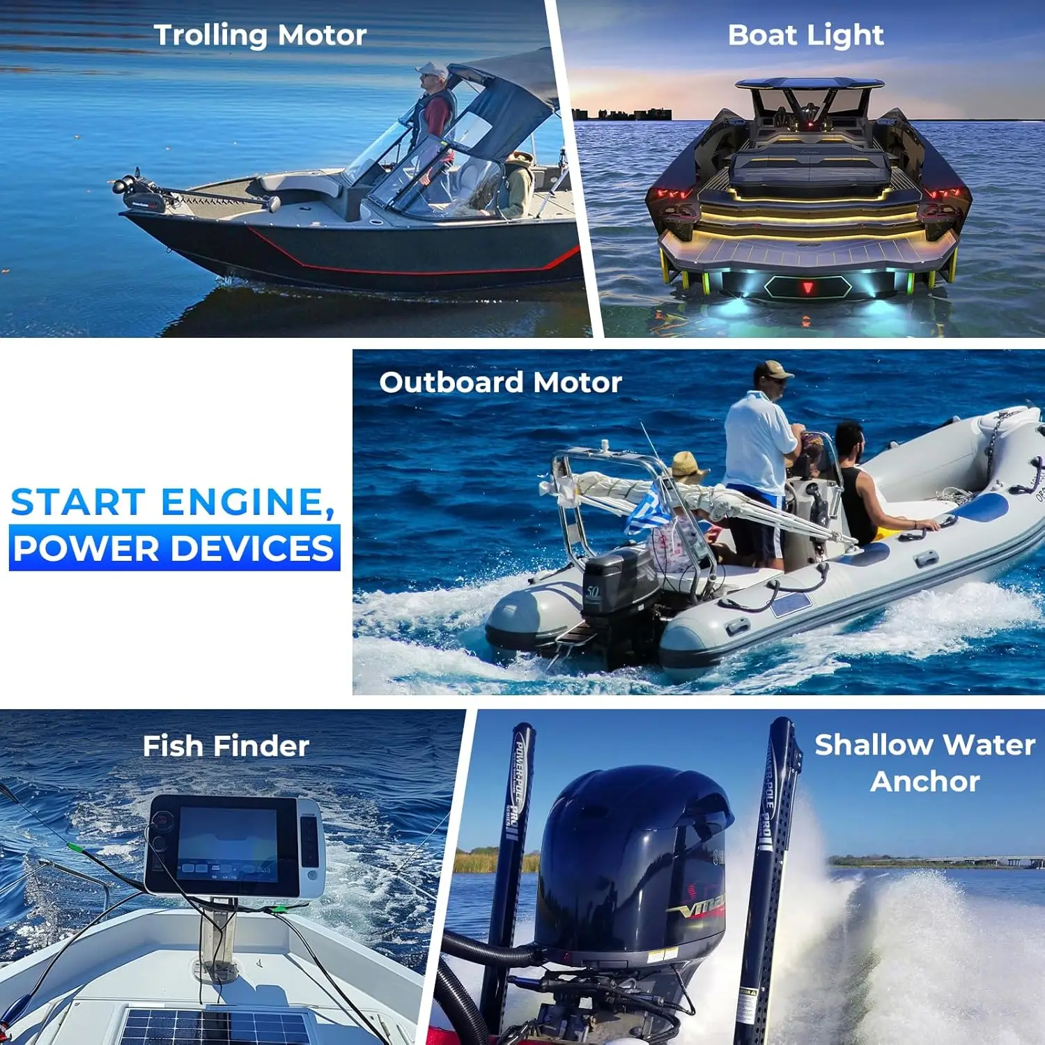 بطارية LiFePO4 12.8V100Ah، مدمجة 200A BMS، حافظة Group31 بطارية بدء بحرية مزدوجة الأغراض، حتى 900A MCA و4P4S 12V