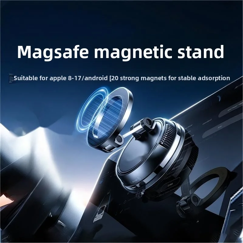 

MagSafe Car Phone Holder New Magnetic Navigation Metal Mount 360° Rotating Car Phone Holder Vacuum Suction Cup