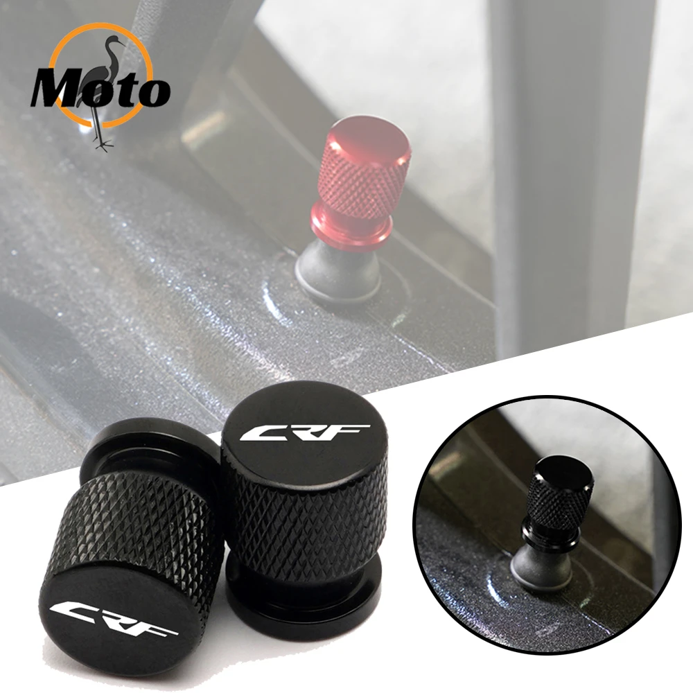 Para HONDA CRF 150 230 250 450 1000 R F X accesorios CNC de motocicleta tapas de válvula de aire de neumático cubierta de vástagos de polvo de neumático de rueda de Moto