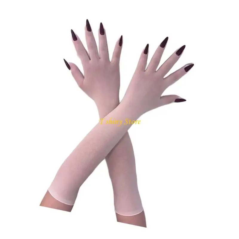 N58F Devil Frightening Long Nails Gloves Funny Cosplay Party Long Nails Witch Fingernails Gloves Dress Up