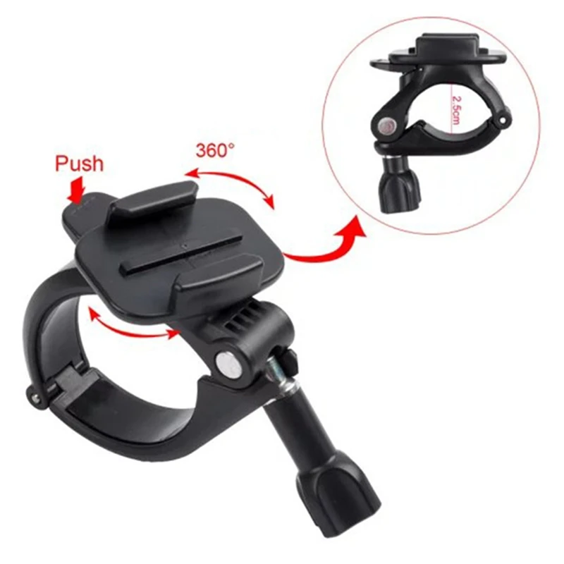 Super Sale Bicycle Bike Motorcycle Handlebar Handle Bar Mount Adapter 360 Degree Rotating for GoPro Hero 13 Action Camera