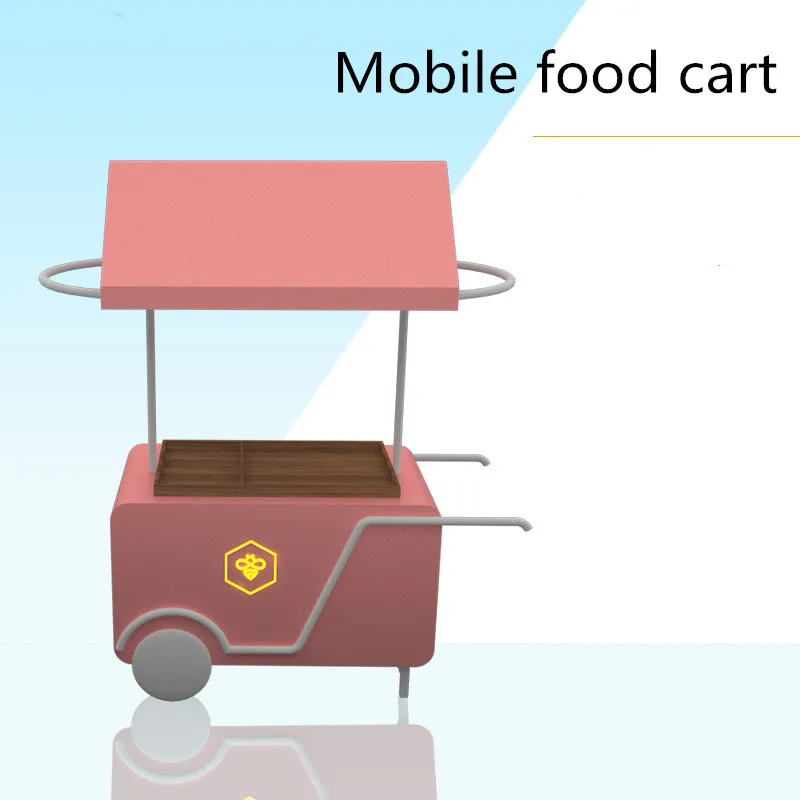 Multifunction Ice Cream Hotdog Hand Carts Street Mobile Food Cart Design Snacks Bread Pastry Concession Trailer