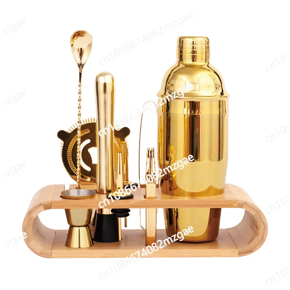 Cocktail mixing tools Stainless steel mixer set Ten-piece set Bar mixing special shaker