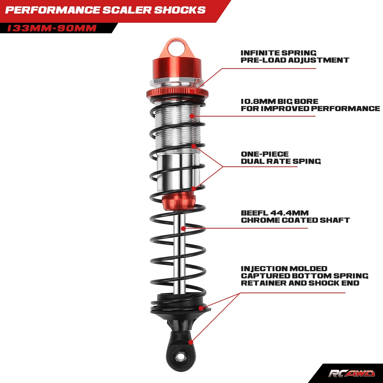 Front&Rear ARRMA Karton shock absorber ,damper for Arrma 1/7 1/8 Arrma 6S Outcast Notorious &EXB upgrade parts 4 pcs/set