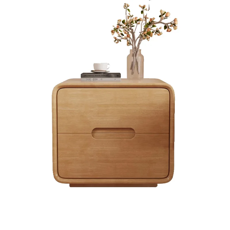 Log wind solid wood table simple modern home bedroom small bedside table creative bedside storage cabinet