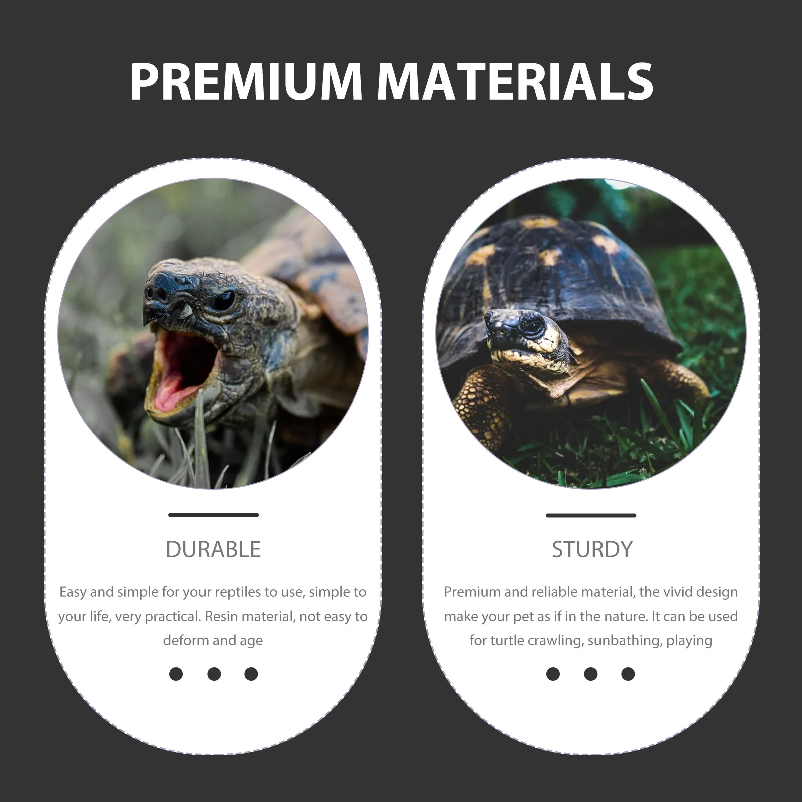 

Premium Reptile Hiding Cave Realistic Turtle Ramp for Terrarium Natural Vivid Resin Hideout Basking Sunbathing Play Resting Spot