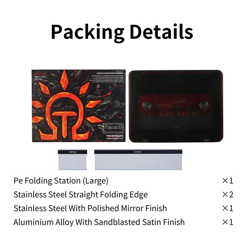 DSPIAE AT-PB 에칭 시트 부품 건담 모델 용 보관함이있는 벤더 바이스 취미 모델링 DIY 절단 도구 만들기