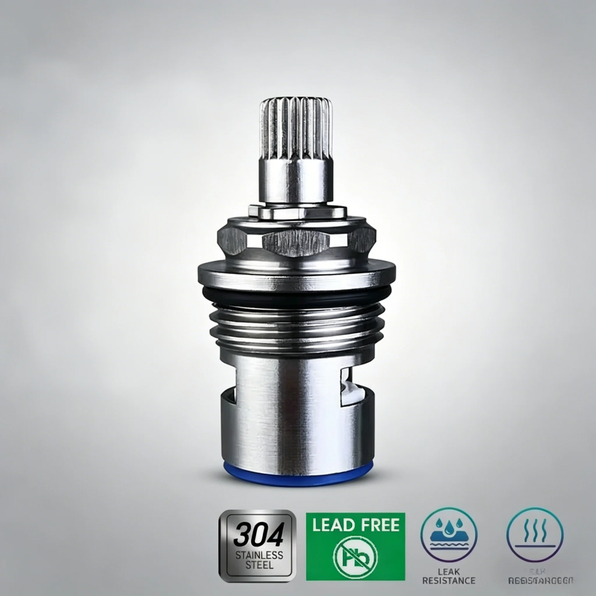 

304 Stainless Steel Bath Kitchen Faucet Cartridge Replacement Part Ceramic Valve Stem Water Tap Hot Cold Water