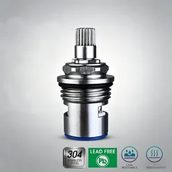 304 Stainless Steel Bath Kitchen Faucet Cartridge Replacement Part Ceramic Valve Stem Water Tap Hot Cold Water